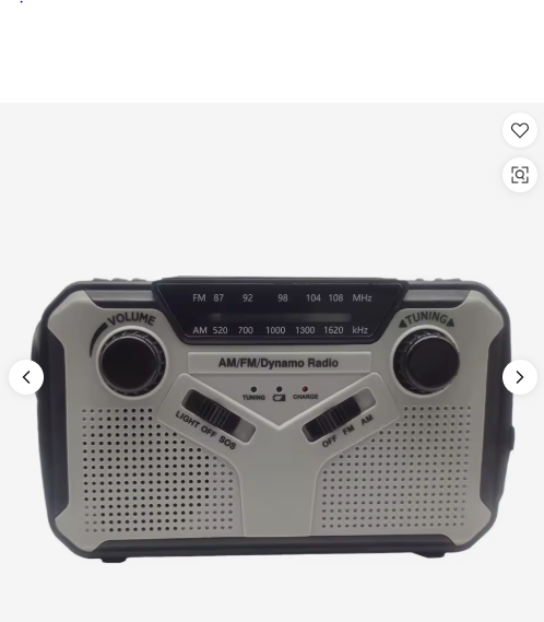 Luxe Multifunctionele Noodradio met Zonnepaneel, Powerbank & Leeslamp – Grijs